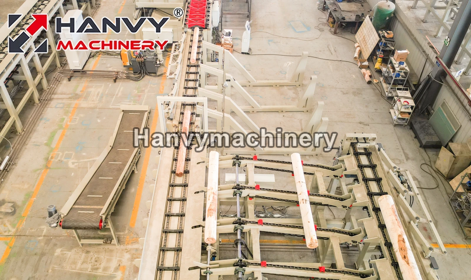 High-Precision Circular Saw Log Cross-Cut Line